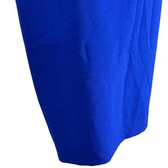 Evan Picone Black Label Womens Blue Cobalt Colorblock Sheath Career Dress sz 12 - Picture 4 of 16